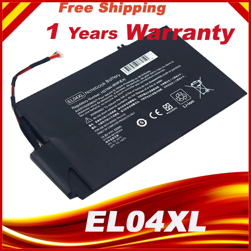 

Аккумулятор для ноутбука EL04XL для HP TPN-C102 ENVY 4-1000 4-115p 1-TX 4-1008tx 4-1218TU HSTNN-UB3R IB3R 681879-1C1