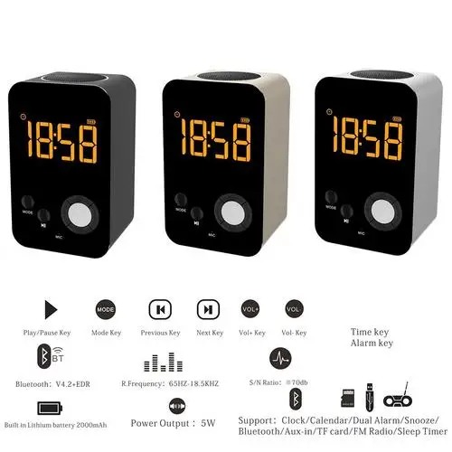 3600 мАч 5 0 беспроводной Bluetooth динамик наружный светодиодный дисплей 3D объемный