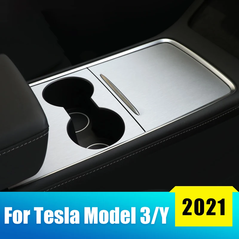 

Stainless Steel Car Central Control Panel Cover Trim Protector Sticker For Tesla Model 3 Y 2021 2022 Model3 Three Accessories
