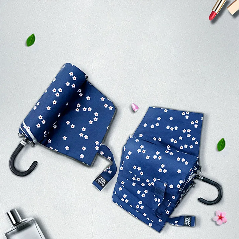 

Small Floral ANTI-UV Foldable Umbrella Rain Women Mini Flower Umbrella For Girl Windproof Ultralight Women's Umbrellas Female