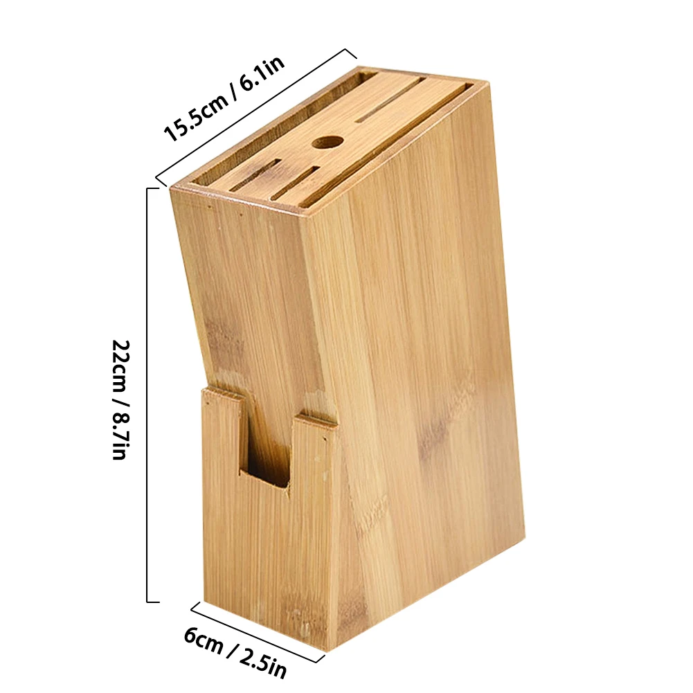 Wood Kitchen Knife Holder Multifunctional Storage Rack Tool Bamboo Block Stand Accessories | Дом и сад