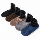 Женские осенне-зимние теплые мягкие Нескользящие короткие флисовые Носки-тапочки до щиколотки, 2021