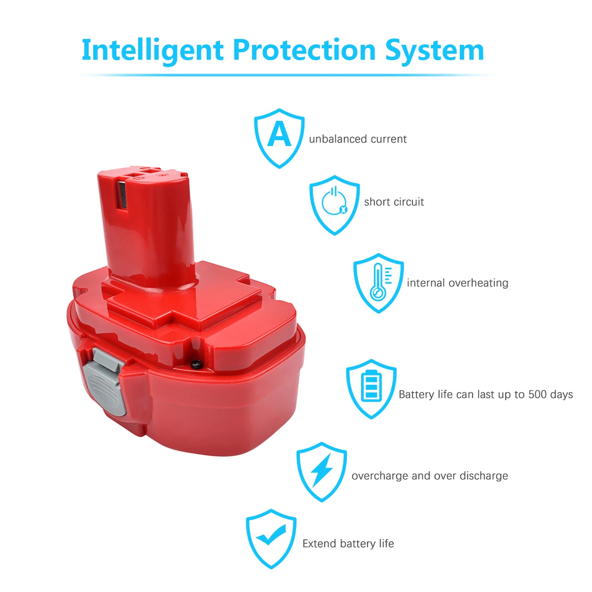 

Powtree 1822 Battery PA18 18V 4.0Ah Battery for Makita 1822 1823 1835 6391D 6343D 4334D 8443D UB181D ML183 192826-5 18 Volt Tool