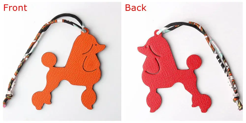 DOG ORANGE RED Известный бренд на заказ ручной работы из натуральной кожи брелок в виде морского конька брелок для ключей женская сумка Подвески и кулоны, аксессуары - Цвет: DOG ORANGE RED