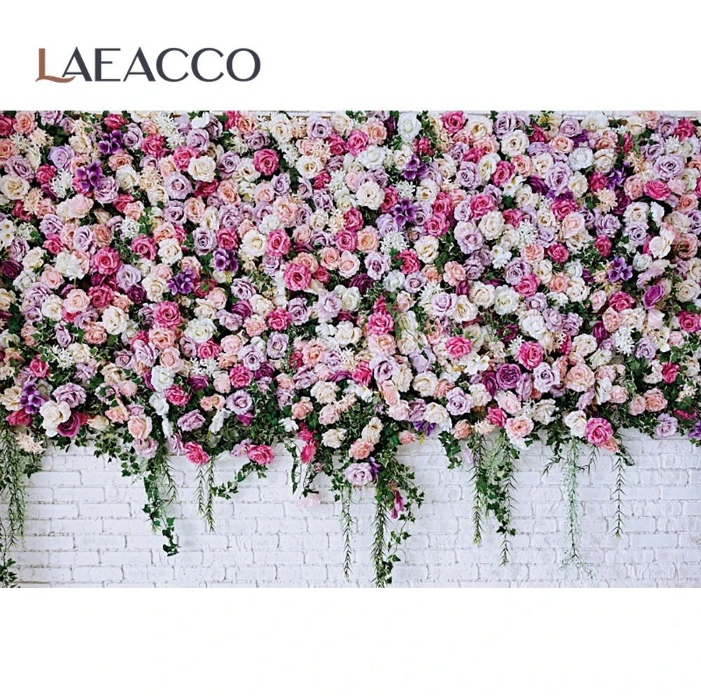 

Laeacco серая белая кирпичная стена весенние цветущие цветы розы фото стена сценивечерние фотографический фон Фото фоны
