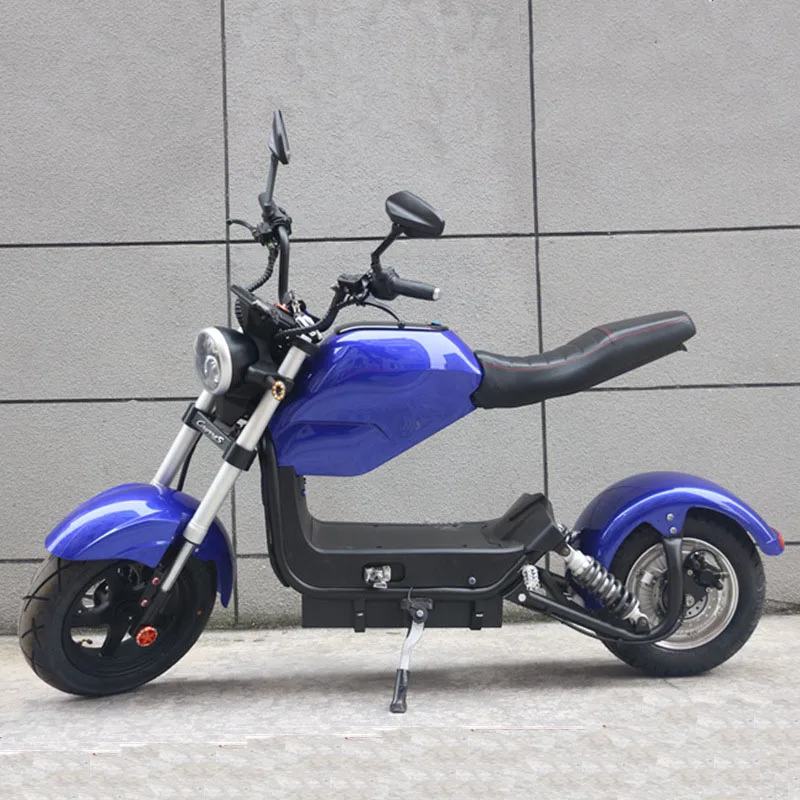 2000 Вт взрослые Citycoco Электрический мотоцикл Высокая Мощность 60V 12AH литий Батарея
