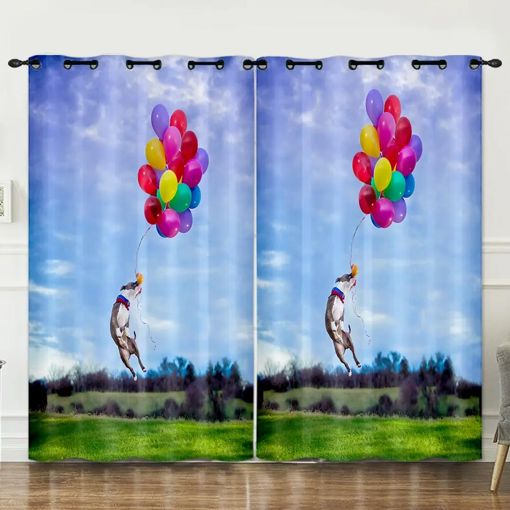 Кошки и собаки спальня гостиная украшение занавеска фон ткань розовые занавески