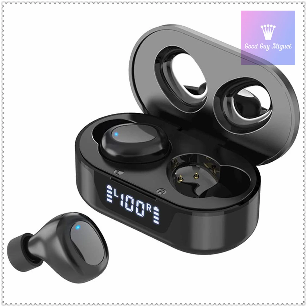 

Sport Cycling Running TWS Bluetooth Earphones HiFi Sound Wireless Headphones Earbuds BT5 Handsfree Headset Super Bass USB Type C