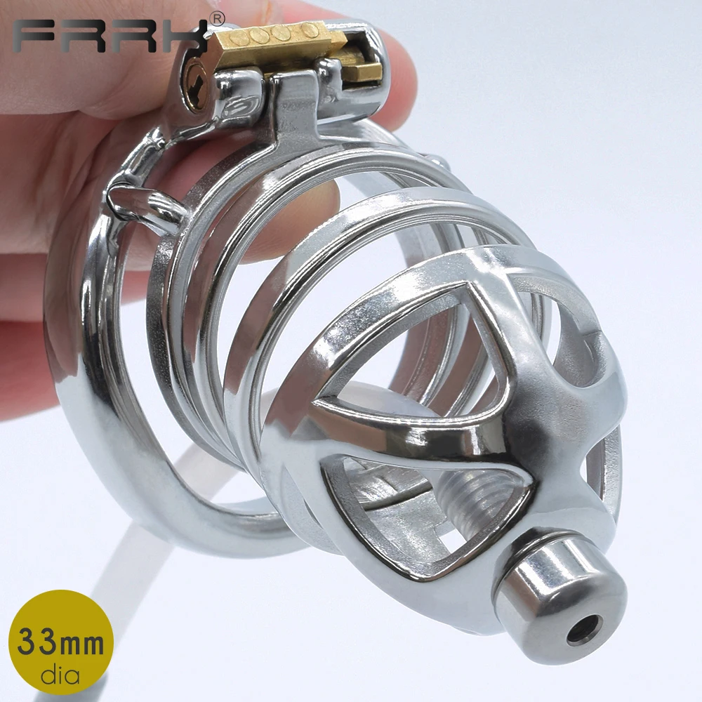 

FRRK BDSM Cock Cage for Couple Male Chastity Device Bondage Belt Stainless Steel Penis Rings Sexual Wellness Freaker Sex Toys