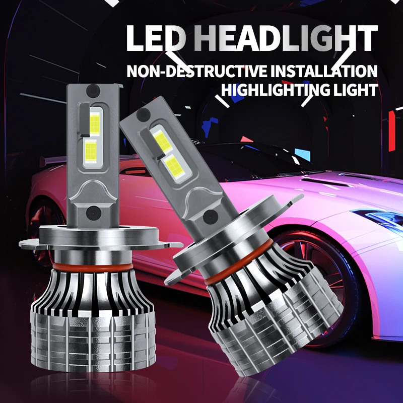 

2PCS H1 H3 H4 D55 LED Headlights 6000K 45W 12V 6000LM LED Car Lights Waterproof H7 H13 9005 9007 Car Headlight Auto Headlamp