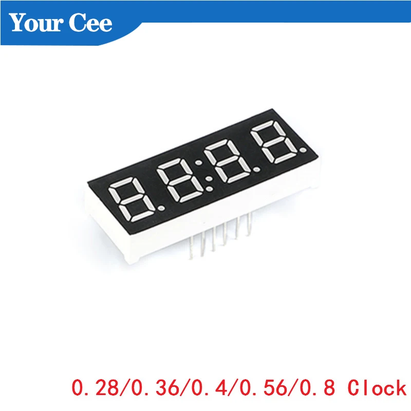 5 шт. 7 сегмент цифровая трубка 4 бит Дисплей часы общий анод 0 28 36 56 8 дюймов 4Bit