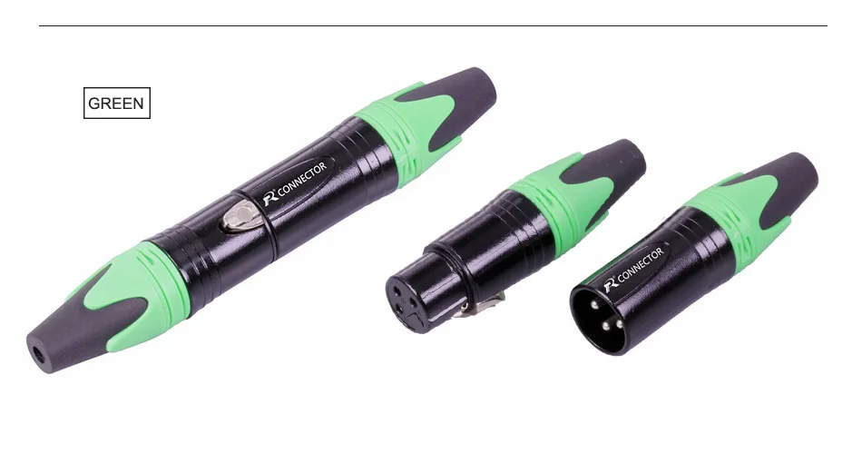 20 шт./10 комплектов 10 шт. 3 Pin XLR Female Jack+ 10 шт. штекер Профессиональный 3-полюсный XLR разъем микрофона оптом