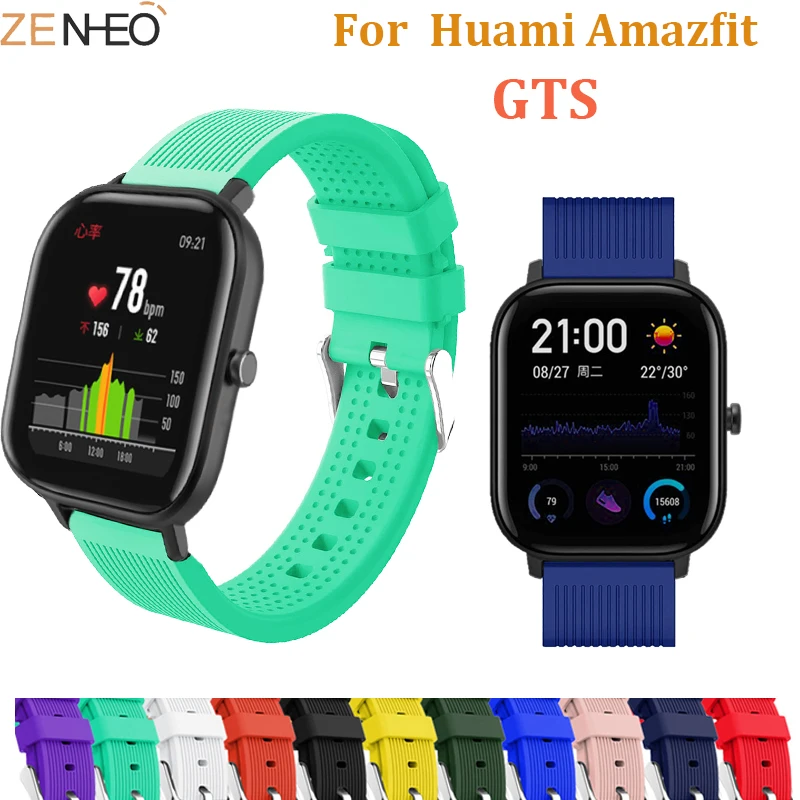 

20 мм для Huami Amazfit GTS GTR 42 мм Bip Pace Lite Молодежный силиконовый ремешок для часов Garmin vivoactive 3 Смарт аксессуары ремешок