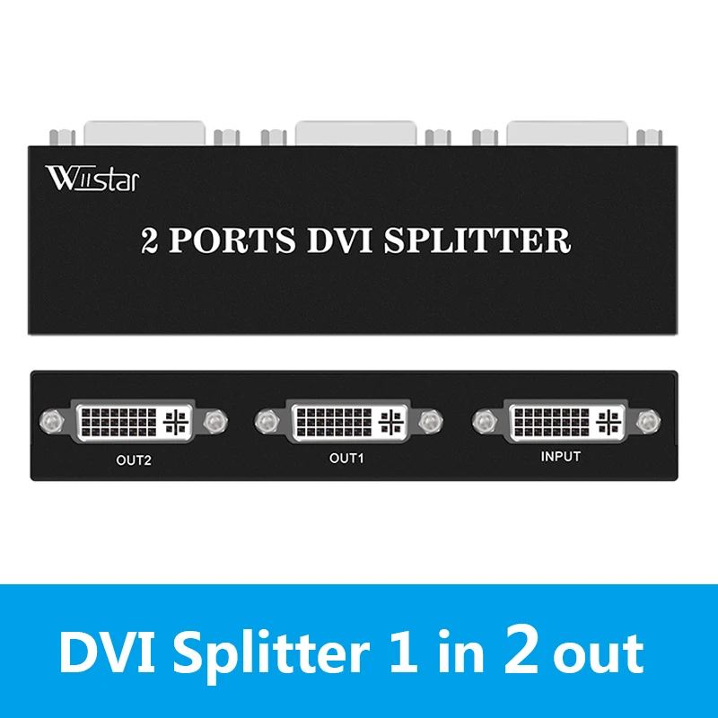 

DVI 1X2 Switch Splitter for PC Laptop Monitor Projector Computer graphic card DVI-D Distributor 1 in 2 out Switcher Splitter