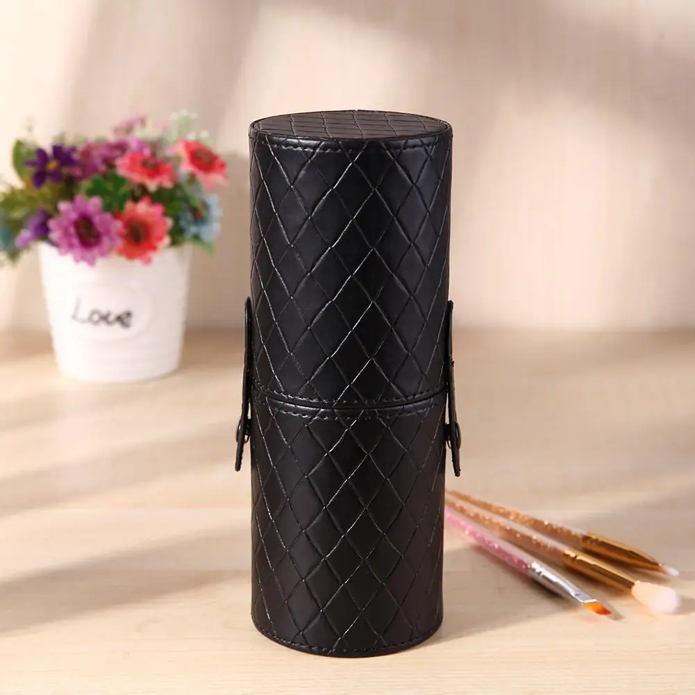 Чехол для хранения макияжа из искусственной кожи контейнер кистей портативный