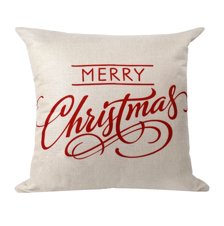 Cushion cover 30 Navidad Рождественский чехол для подушки с рождественским декором для дома рождественские украшения олень Санта Клаус счастливый год - Цвет: Cushion cover 30