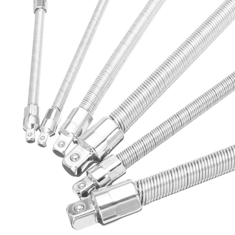 

1/4,3/8,1/2 Drive Flexible Flexi Socket Extension Bar Adapter Ratchet Wrench
