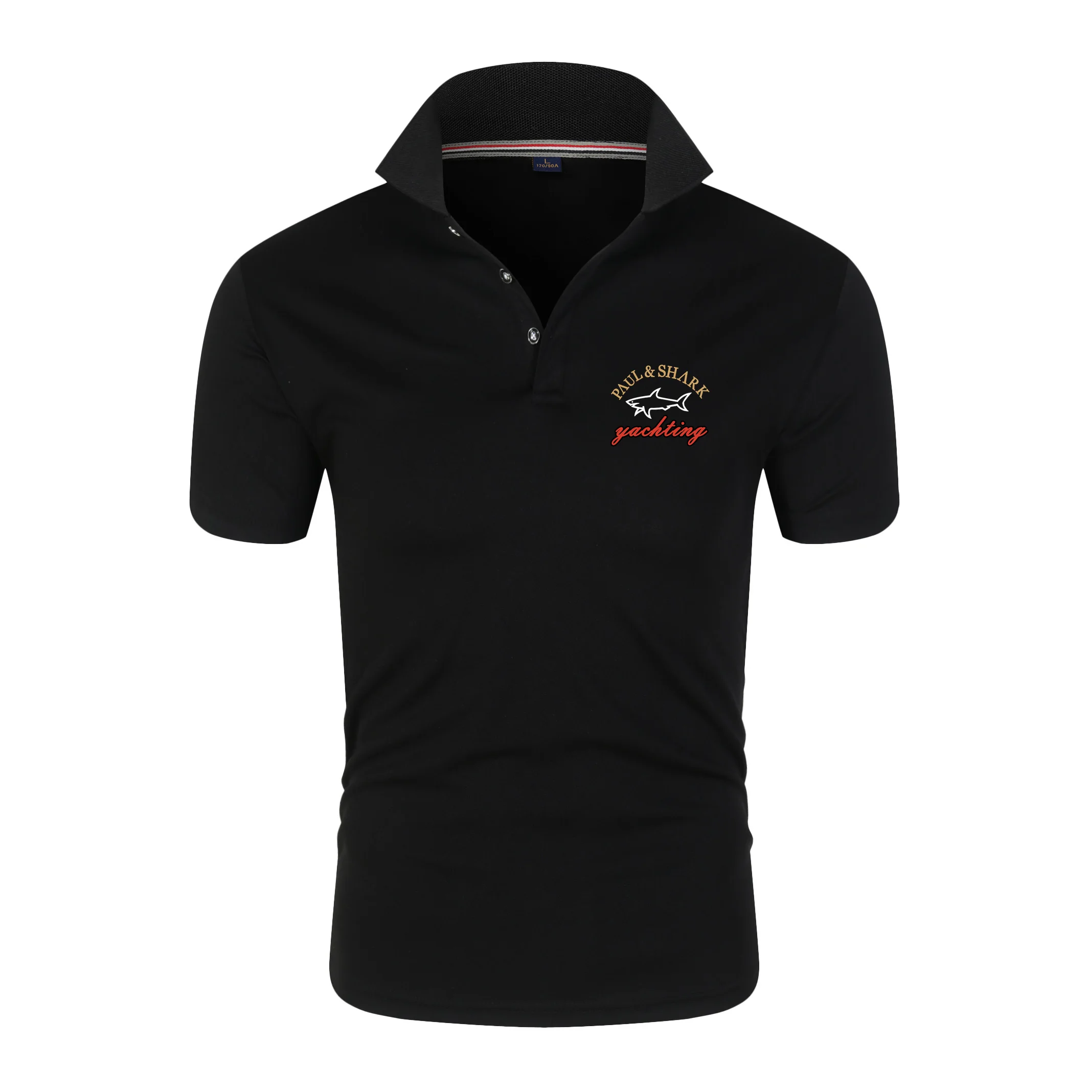 Летняя Элитная новая рубашка поло с коротким рукавом Классическая дышащая