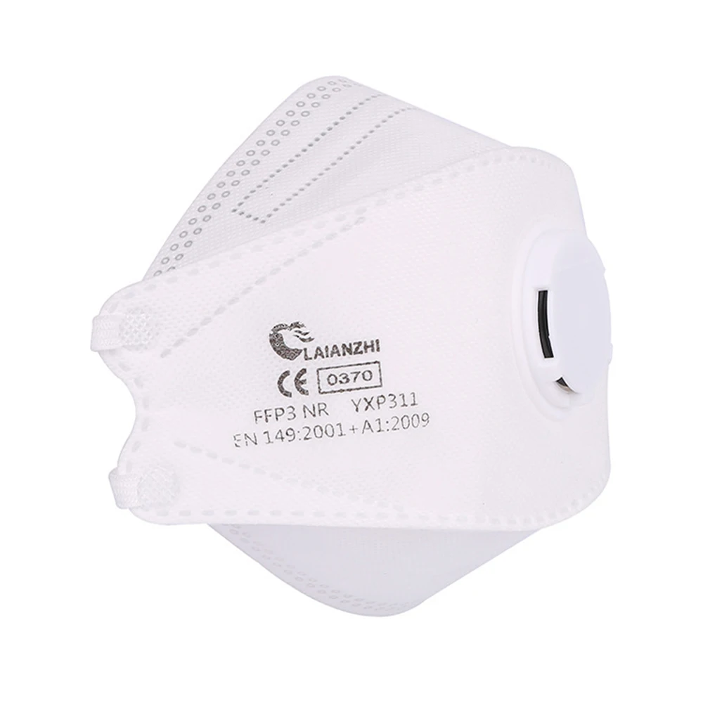 5/10PCS LAIANZHI CE Certification YXP311 FFP3 Level Fish Mouth Head- Protective Dustproof with Antivirus Breathing Valve Mask |