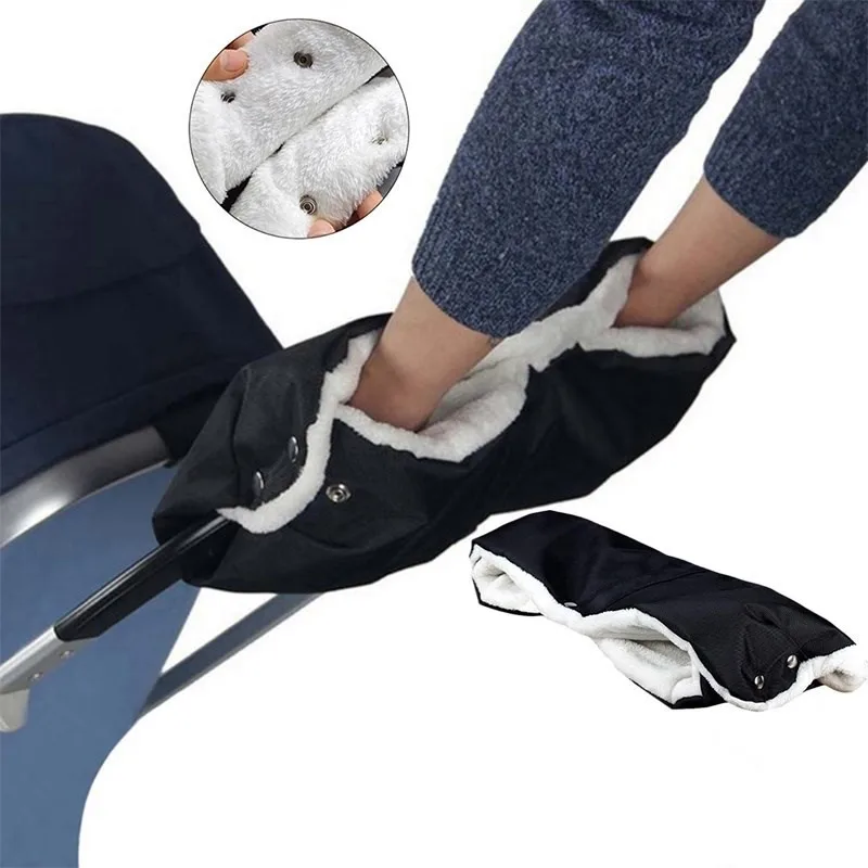 

Winter Baby Stroller Gloves Baby Stroller Warm Fluffy Gloves Go Out Winter Baby Stroller Cover Wind And Antifreeze Gloves