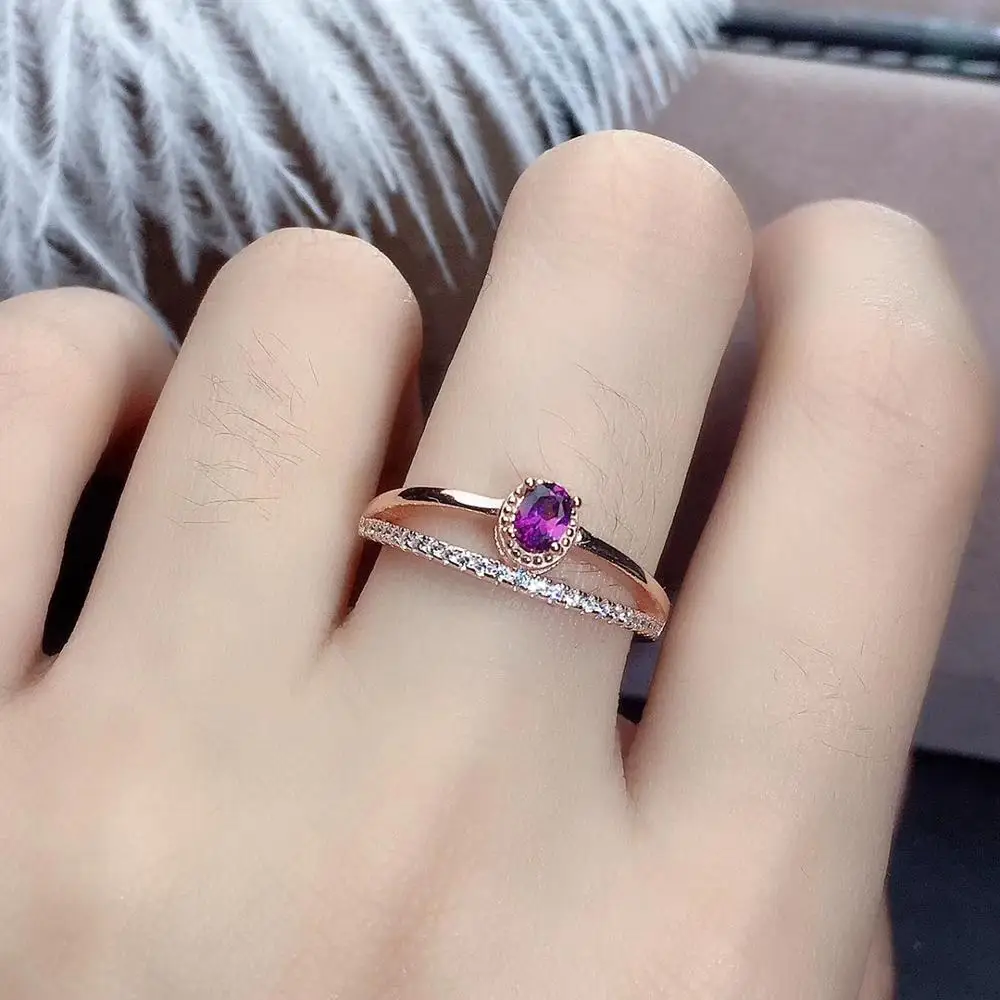 Кольцо женское из серебра 925 пробы с гранатом | Украшения и аксессуары