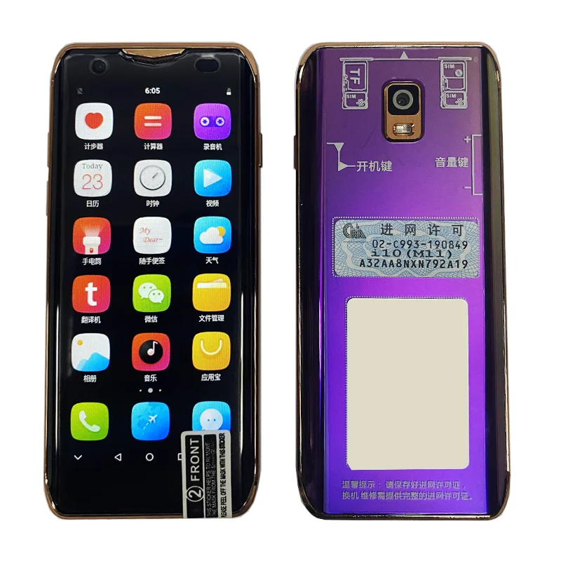 4G Карманный смартфон K-touch i10 3,5 дюймов изогнутый экран мобильный телефон Android 8,1 Лицо ID роскошный мобильный телефон Google Play магазин - Цвет: i10 Gradient Blue