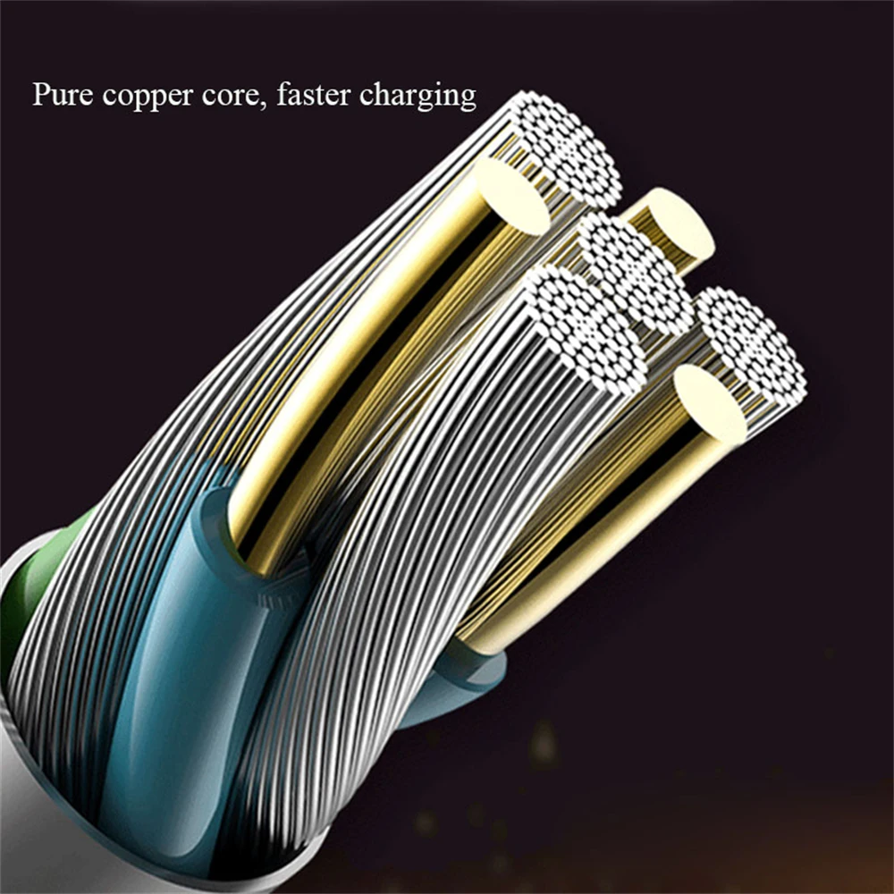 3 in1 3A Charging Cable IOS Micro USB Type C Usbc Mobile Phone Charge Wire For iphone Huawei Xiaomi Samsung Oppo all Devices