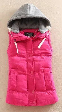 Г. Новинка, лидер продаж, M-4XL, 8 цветов, топ, женская повседневная куртка хлопковый жилет на пуху, верхняя одежда сексуальное пальто для девочек, подходит ко всему дешевая - Цвет: Rose Red