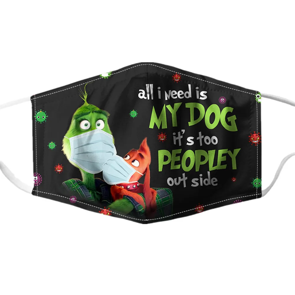 Как Гринч украл Рождество Собака Косплэй костюм Уход за кожей лица маска против