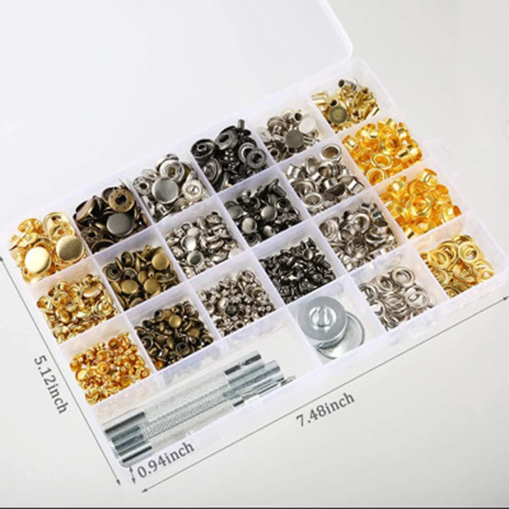 

Metal Fasteners Stud Kit With Fixing Tools Grommet Kit 400 Set Grommets Eyelets