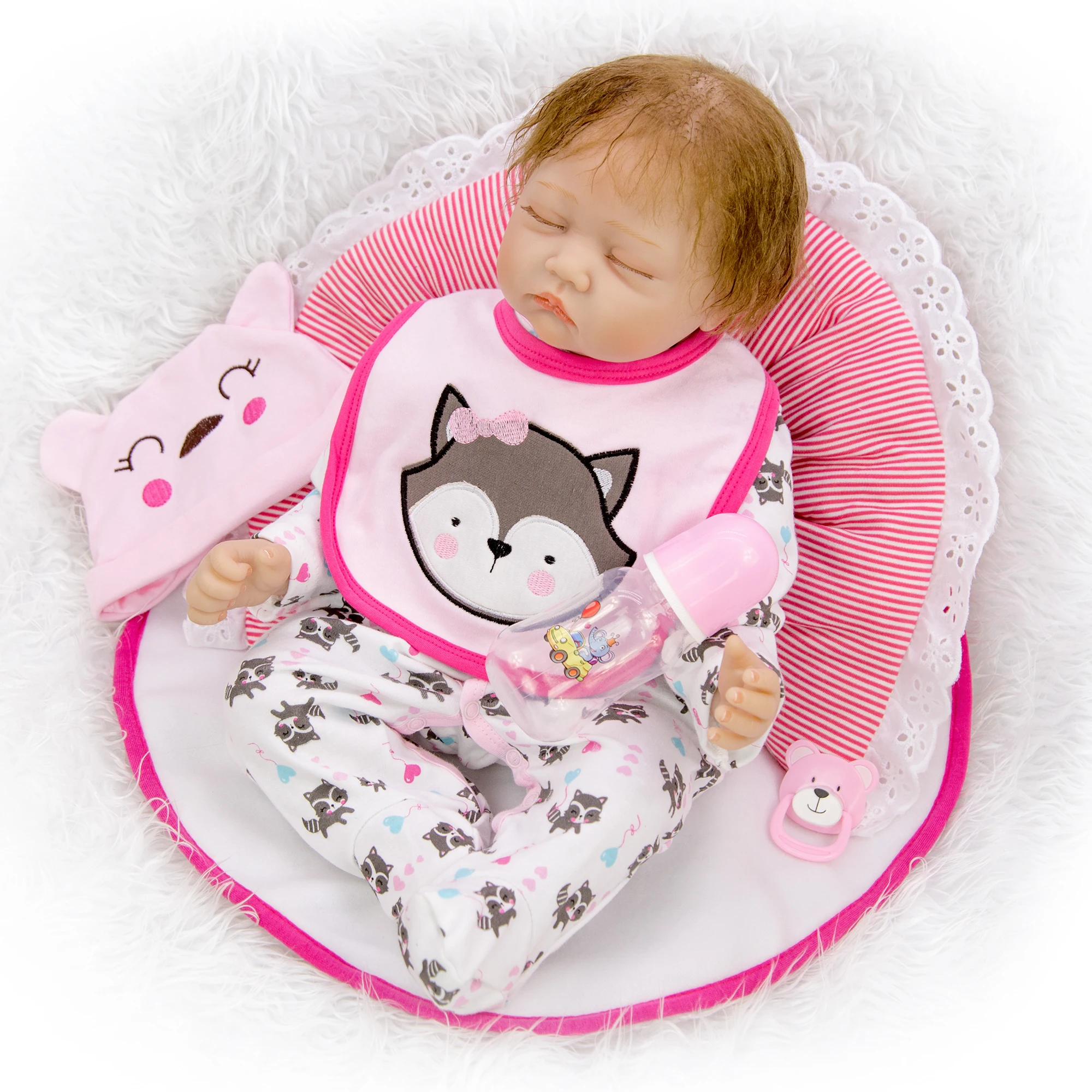 Кукла реборн Мягкая силиконовая 55 см 22 дюйма|Куклы| |