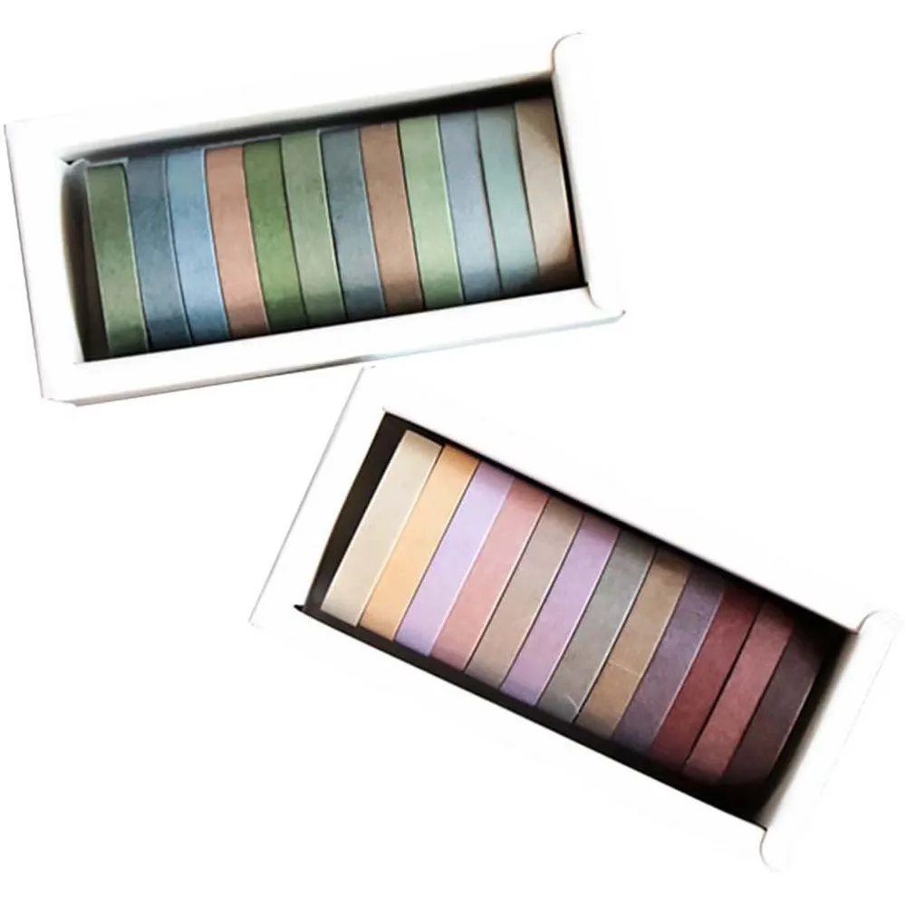 

2 Boxes Pure Color Washi Tape Scrapbook Decorative Tape DIY Accessories