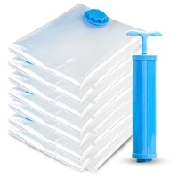 vacuum bag storage home organizer transparent border foldable seal compressed reusable blanket clothes saving package