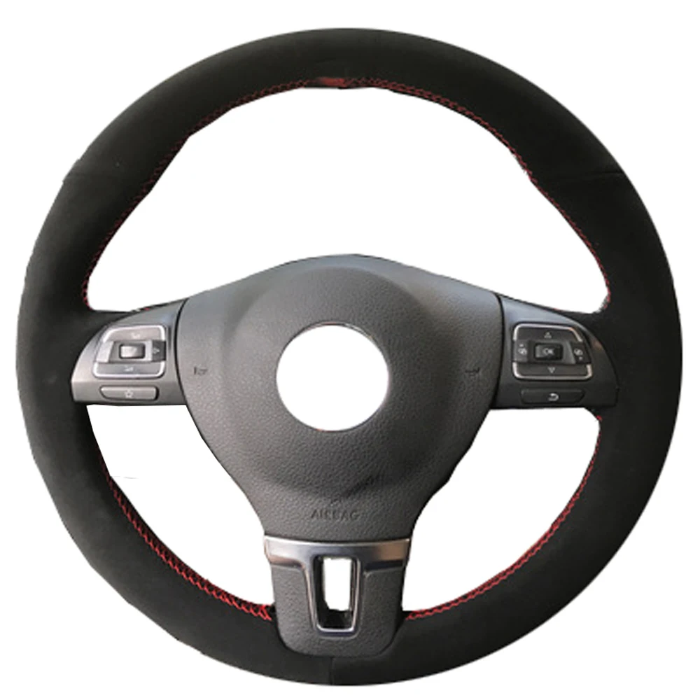 KUNBABY автомобильный Стайлинг Замша ручной работы чехол рулевого колеса