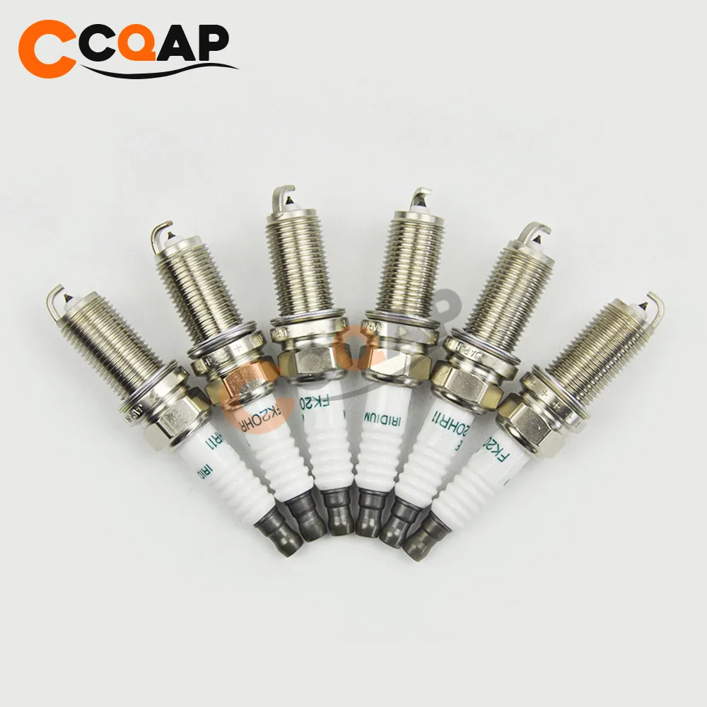 6 шт./лот иридиевая Свеча зажигания 90919 01247 FK20HR11 для Toyota Camry Corolla Lexus 9091901247 01247|Свечи и