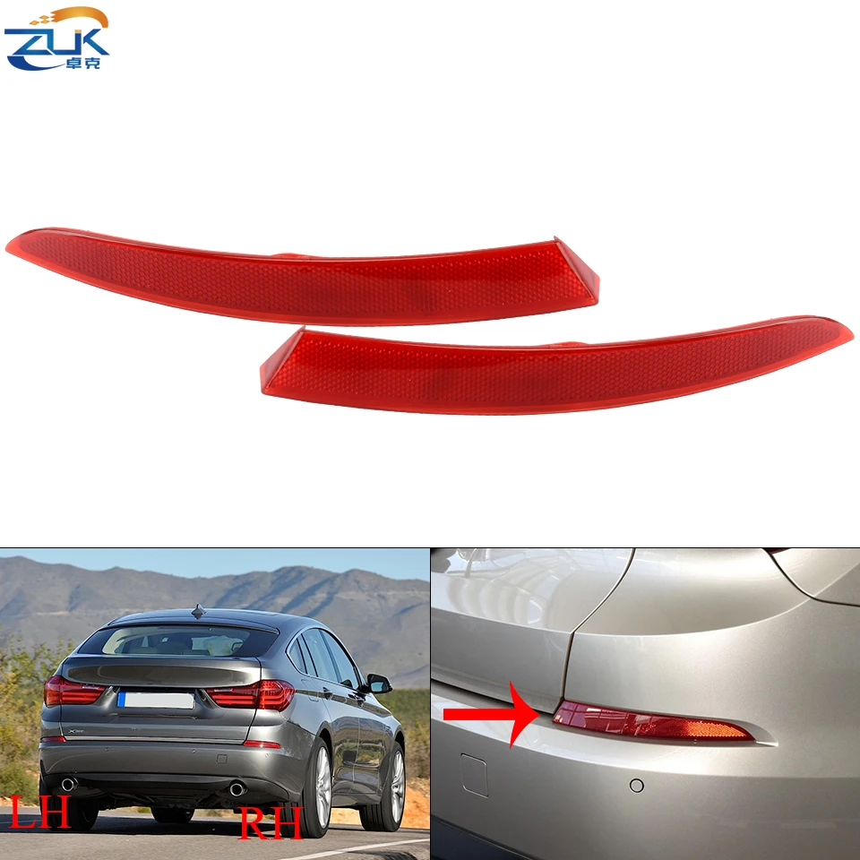 

ZUK For BMW 2012-2017 F07 GT LCI For 520 528 530 535 550 Rear Bumper Reflector Tail Garnish Lamp Trim Lamp Fog Light Foglight