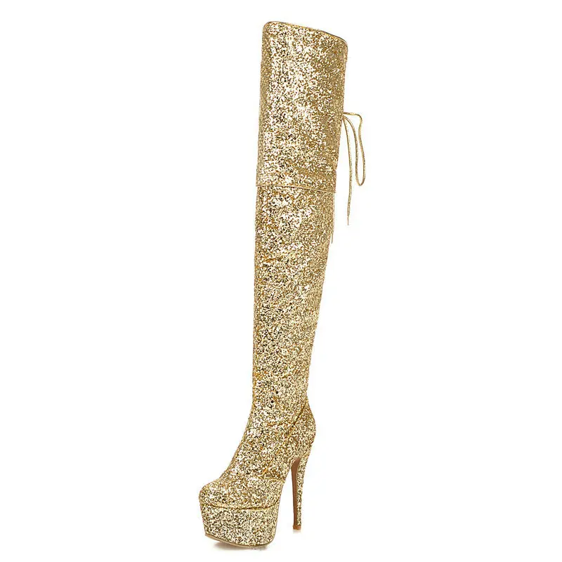 Женские высокие сапоги на молнии черные или красные выше колена очень высоком