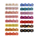 30 шт.лот детская стразы цветок шпильки с цветком защищенный зажим крокодил заколки для волос, мода для девочек, детские заколки для волос для детей женские аксессуары для волос