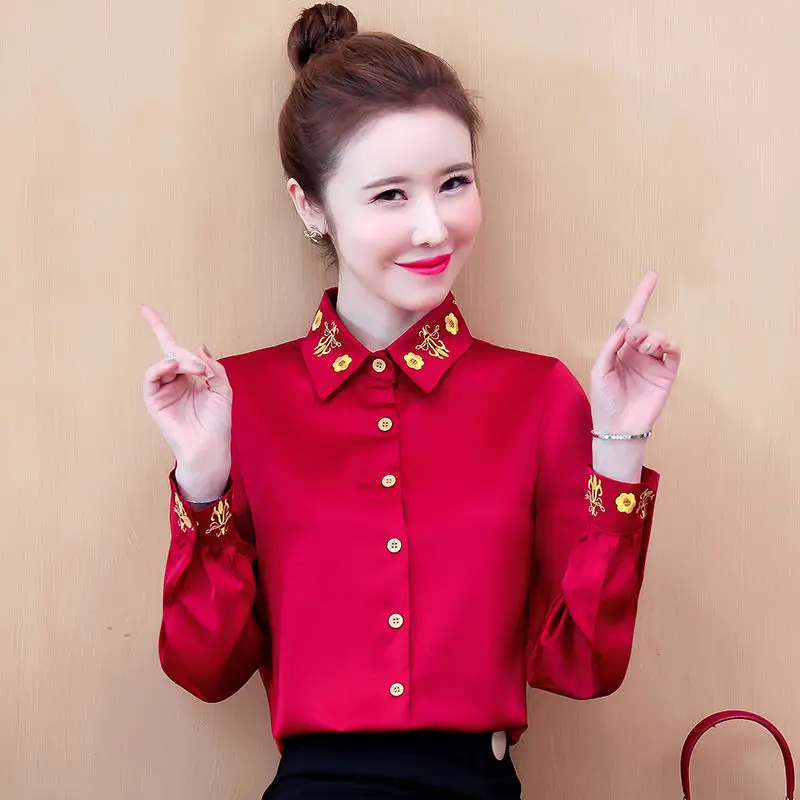 

Chiffon shirt women 2021 spring and autumn fashion new ladies long-sleeved shirt all-match western casual shirt