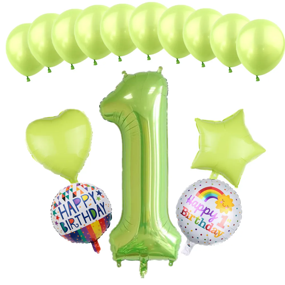 Набор фольгированных гелиевых воздушных шаров 12 дюймов 15 шт. 40 номер 1 2 3 4 5 6 7 8 9