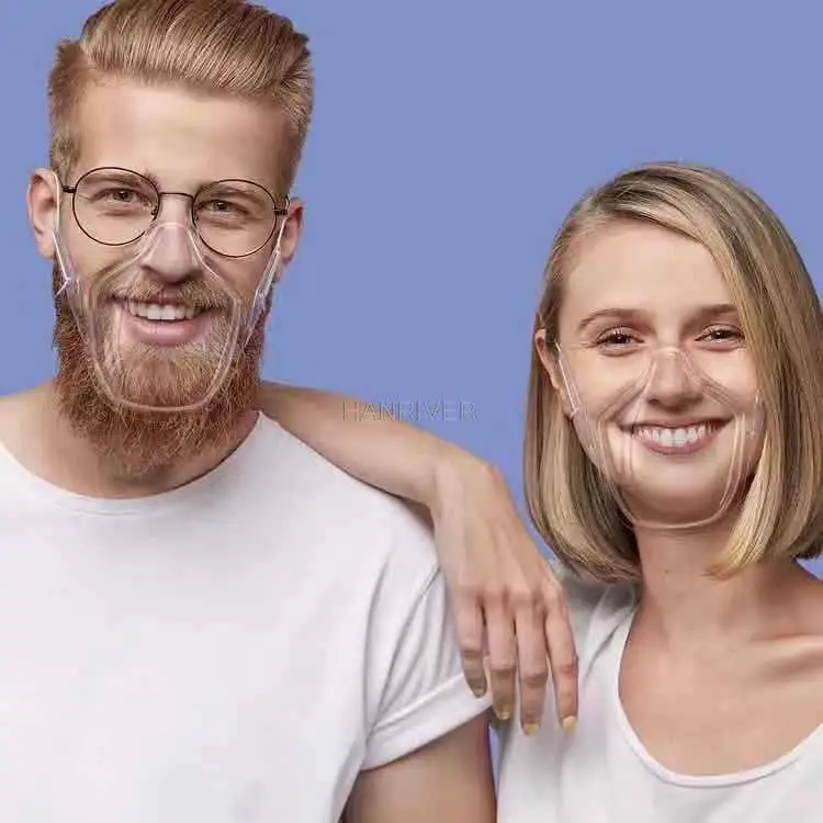 Прозрачная противотуманная маска для лица HD многоразовая дышащая прозрачная