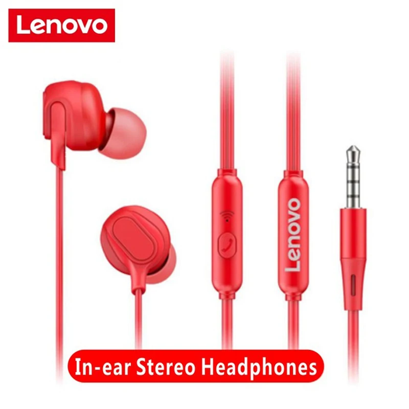 Оригинальные наушники Lenovo HF150 3 5 мм гарнитура с микрофоном проводные вкладыши для