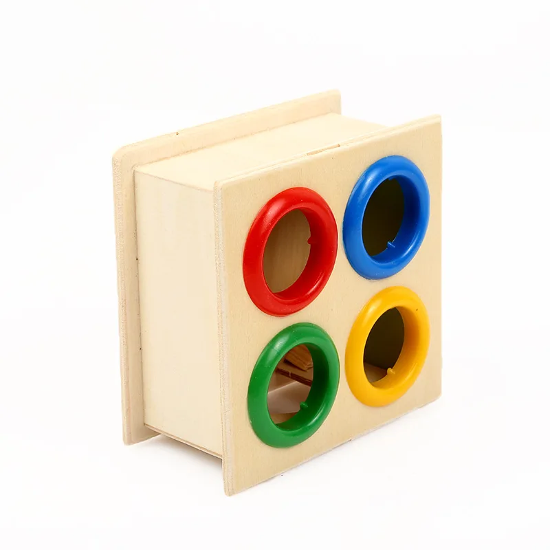 

NEW Colorful Hammering Wooden Ball+Wooden Hammer Box Children Early Learning Knock Educational Toy Gift