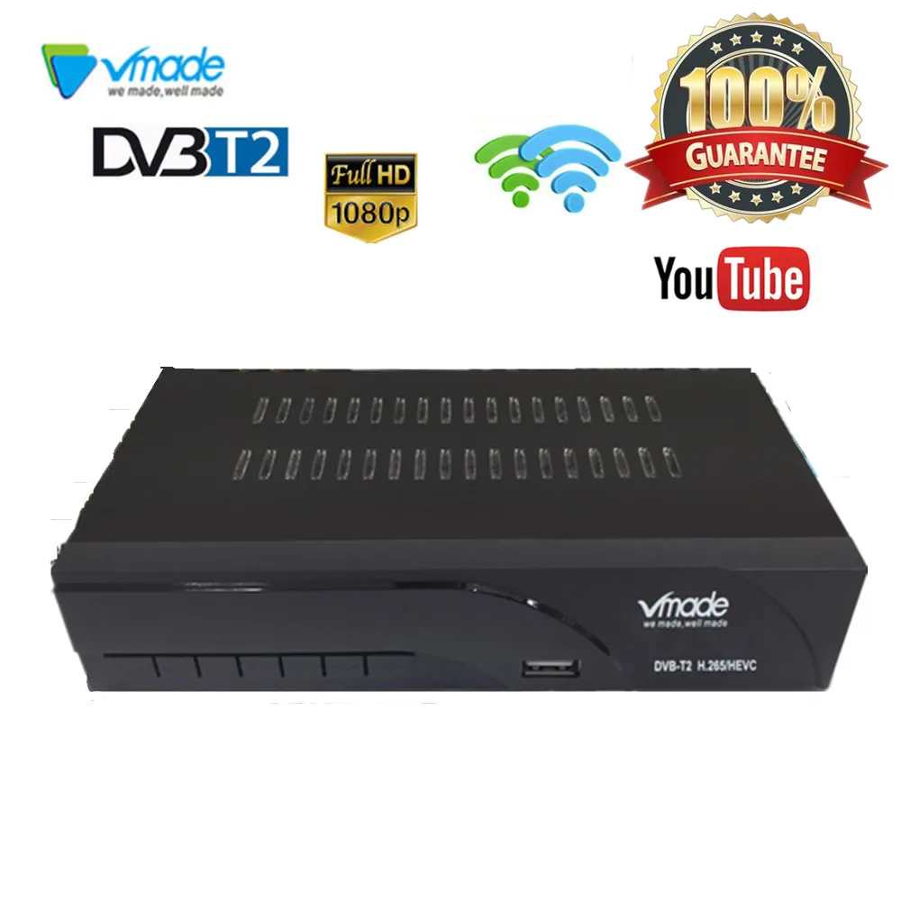 Новейший наземный приемник dvb t2 TV тюнер H.265 HEVC DVB T2 цифровая телеприставка 1080P