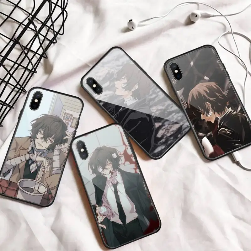 

Bungou Stray Dogs Japan anime Phone Case Tempered glass For iphone 5C 6 6S 7 8 plus X XS XR 11 PRO MAX