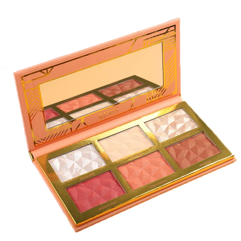 

IMAGIC New 6-color Hybrid Highlight Blush Palette Rouge Makeup Blush Palet Blush Contour Shadow Facial Cosmetics 175g