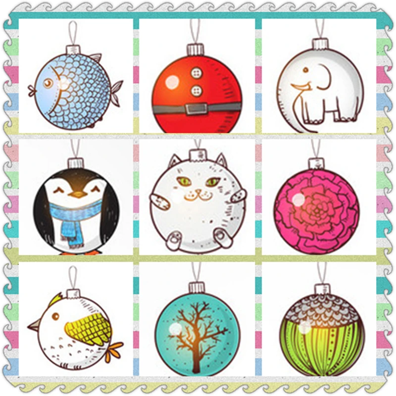 

New 2021 Christmas Ball Santa Beard Metal Cutting Dies Scrapbooking Animal Star Snow Embossing Plates Frame Card Craft No Stamp