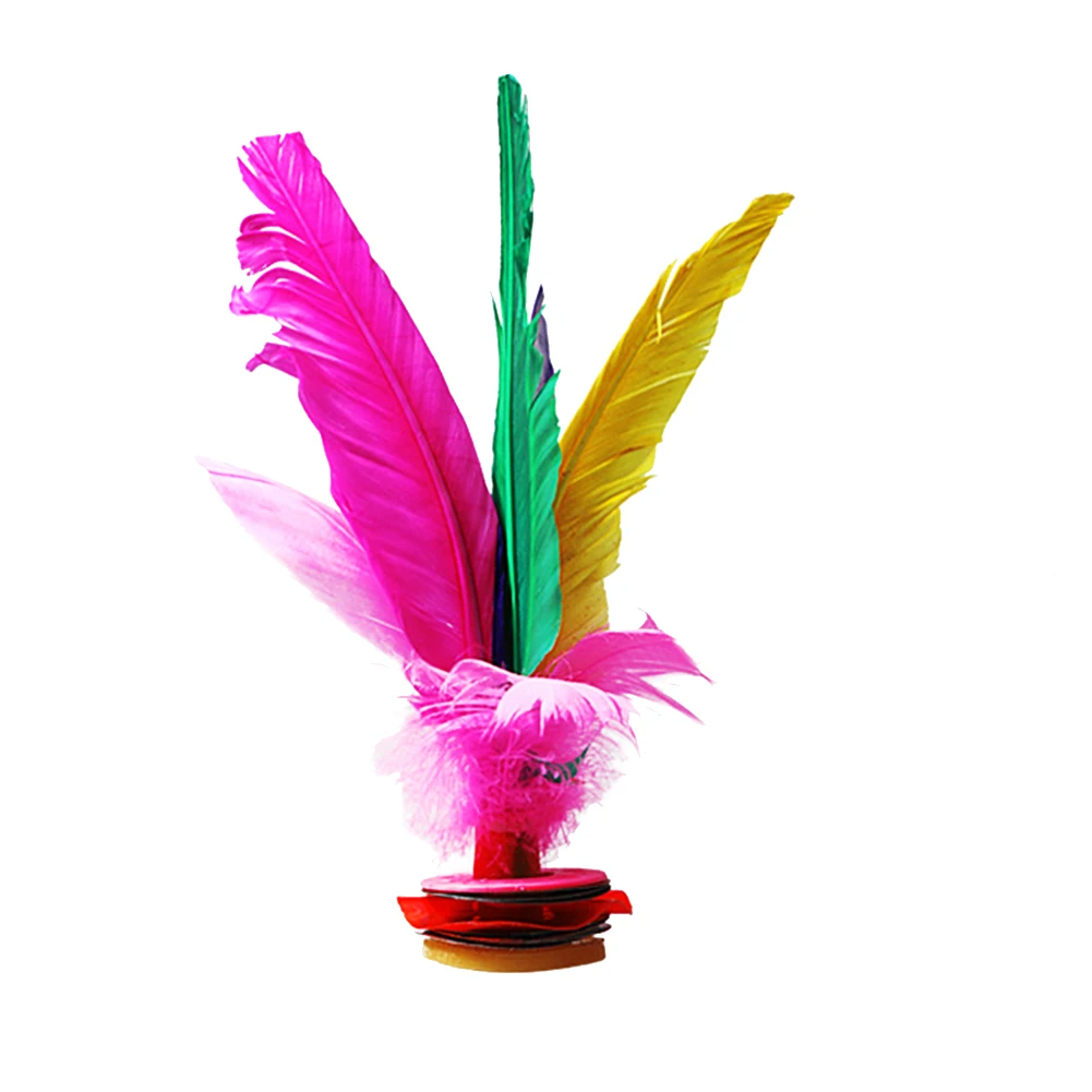 Durable Colorful Chicken Feather Shuttlecock Practical Multi-functional Portable Fitness Exercise Foot Kick China Jianzi | Спорт и
