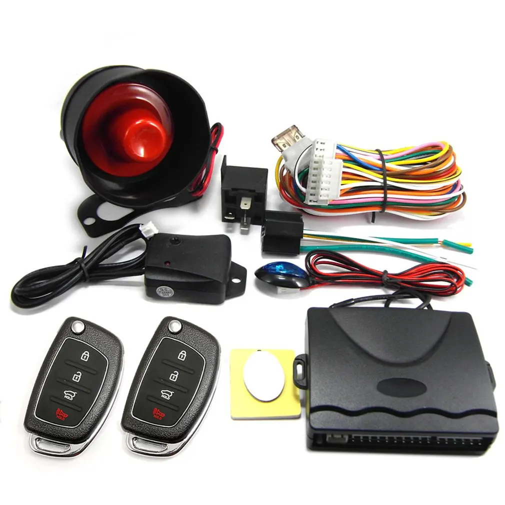 

CHADWICK 802B-8153 One Way Car Alarm System With Siren For 12V DC Vehicle Which Has Central Door Lock System