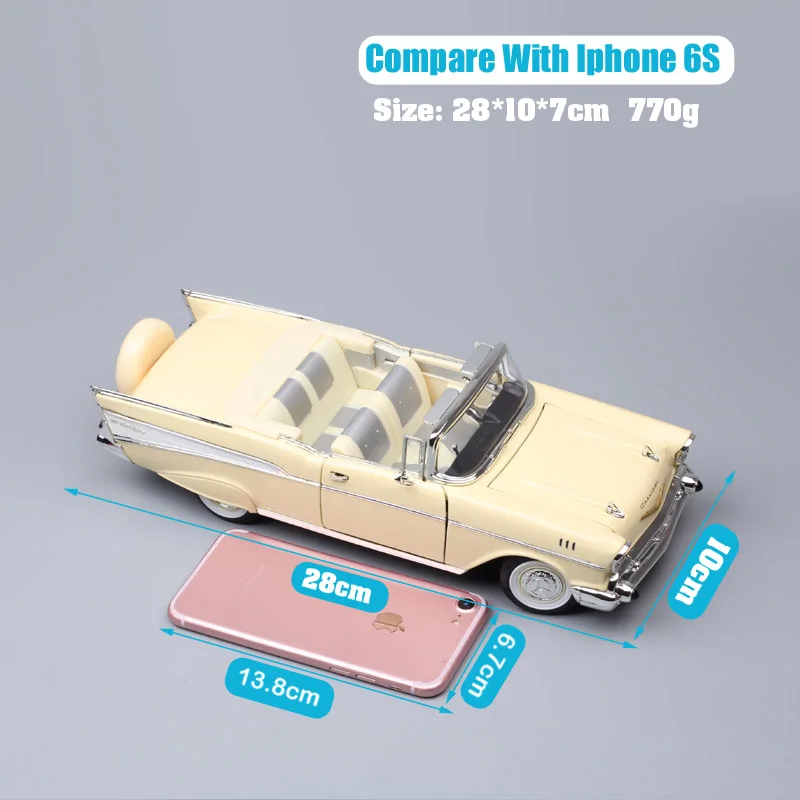 Весы 1/18 большие классические 1957 CHEVROLET BEL AIR трансформер chevy Diecasts wagon игрушки